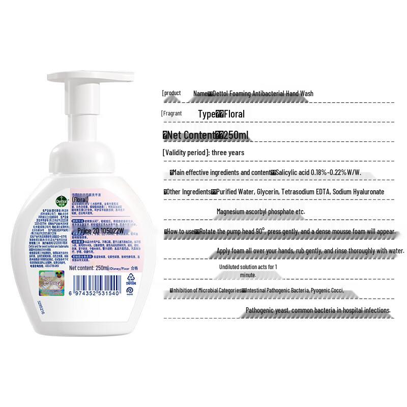 Dettol Strawberry Bear Limited Edition Floral Foam Hand Wash