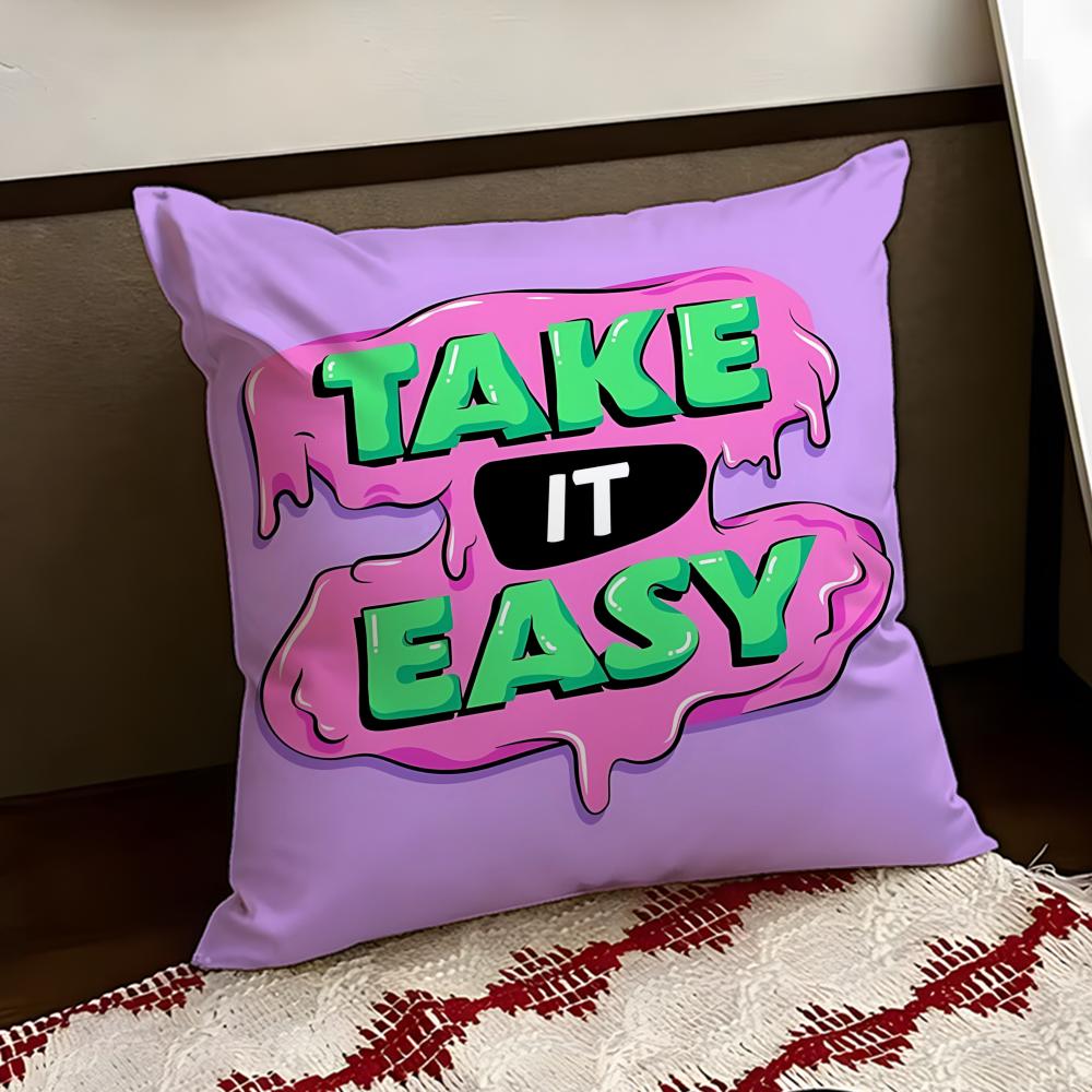 Powerful Motivational Quote Cushion Cover Reversible Soft Durable Pillow Cover Home Car MultiScene Use for Daily Comfort