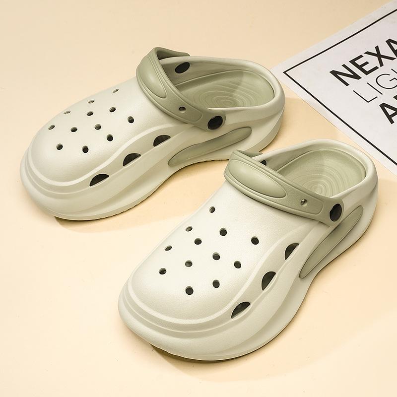 Summer Trendy EVA Squishy Hole Shoes: Soft, Non-Slip, Breathable, Two-Way Wear Beach Shoes for Couples