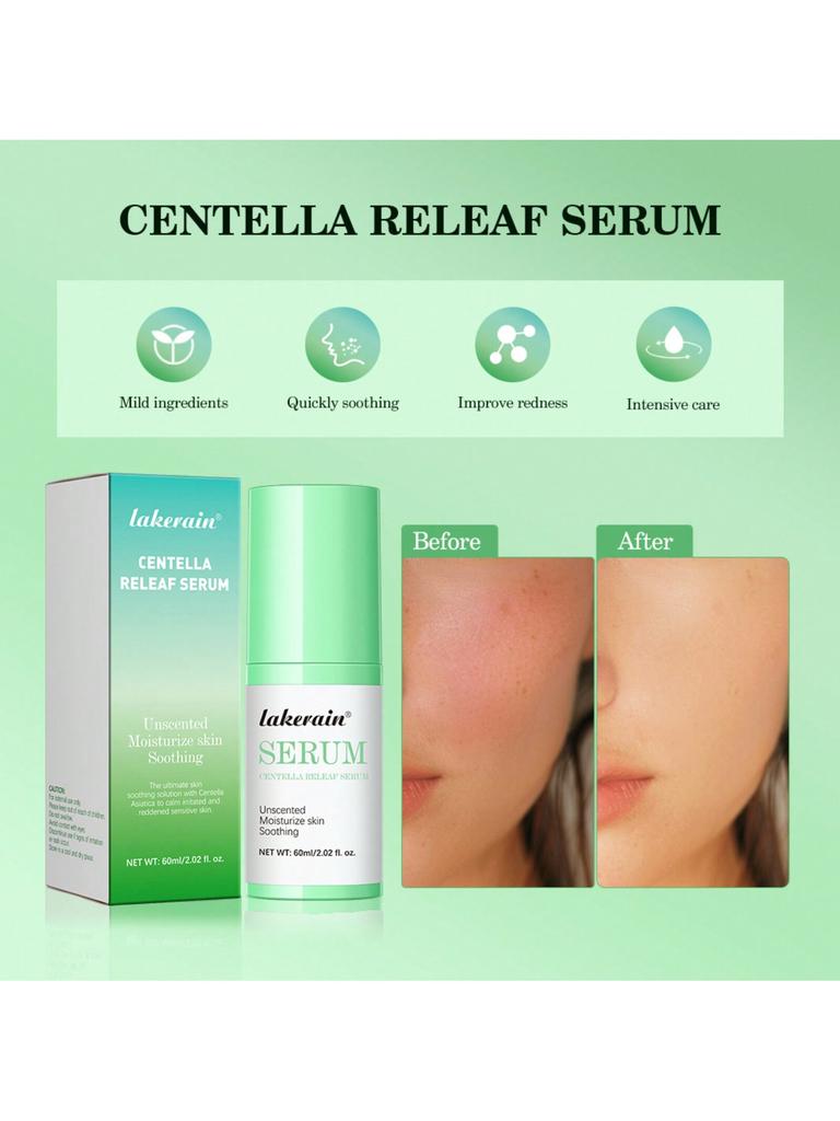 1Pc CENTELLA RELEAF SERUM With 60ml Fast Soothing Strengthens The Skin Barrier Gentle Skin Care Repa