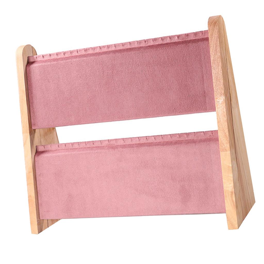 Practical Elegant Necklace and Bracelet Display Stand Natural Sturdy Wood Craft Supplies Show Fixtures Household