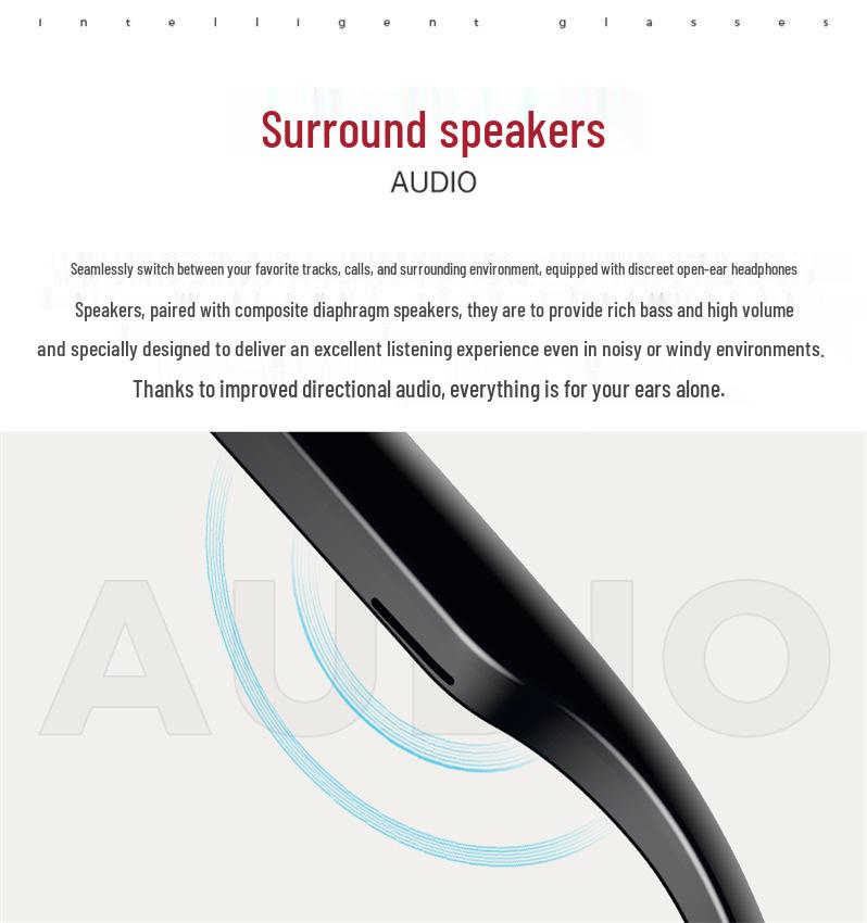 2026 AI Smart Glasses: HD Camera, Video Recording, Image Recognition & Translation