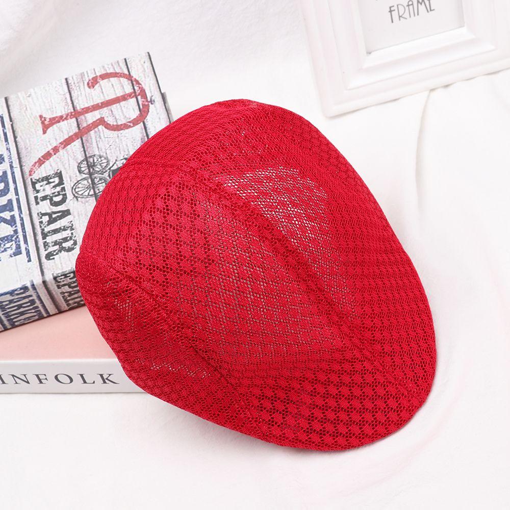 Men Women Adjustable Casual Breathable Beret Hats Gatsby Hats Sun Caps Mesh Caps