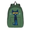 Cartoon Pete the Cat  Backpack for Men Women Fashion Student Work Daypack Groovy  College Shoulder Bag Durable