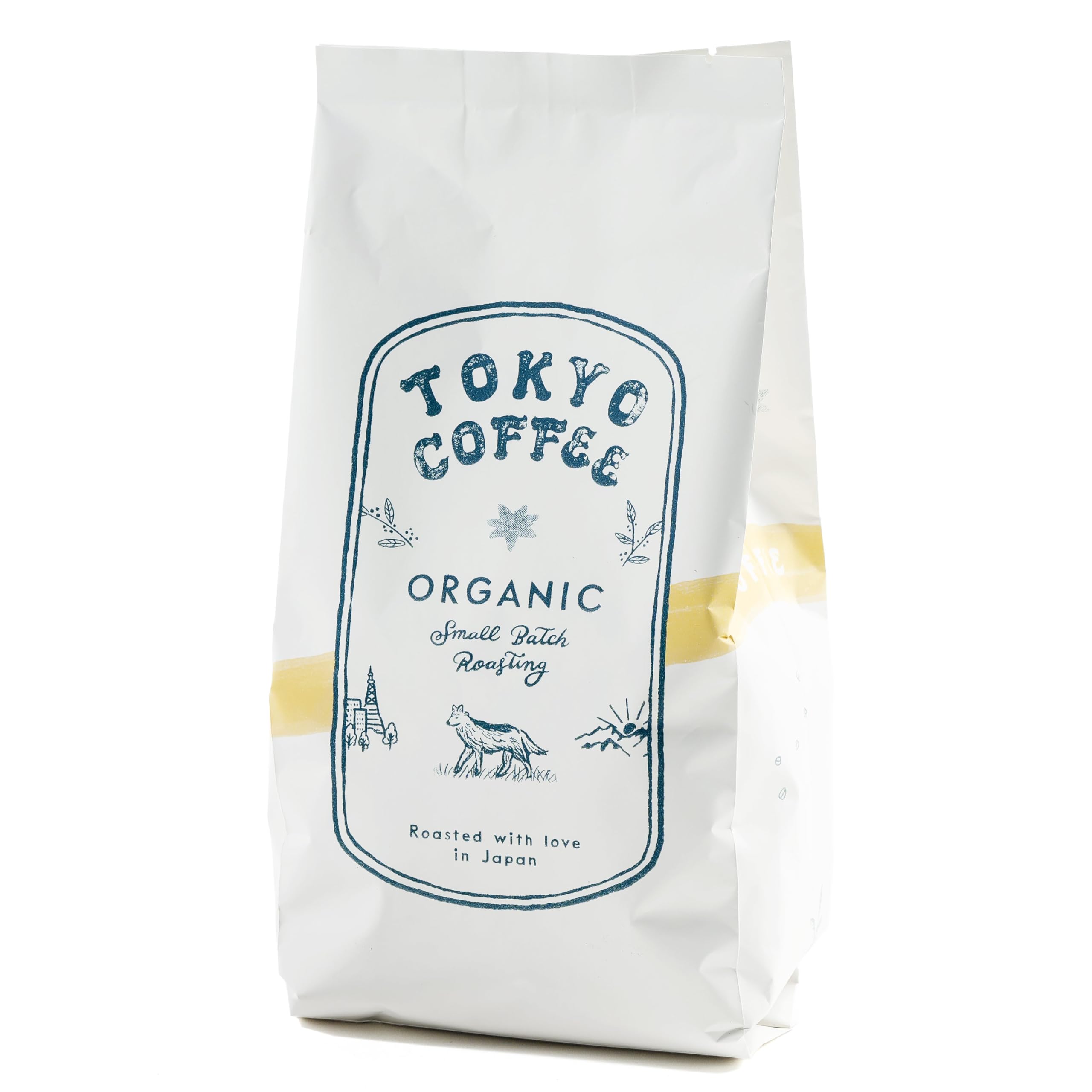 

TOKYO COFFEE Original Organic Blend, House-Roasted Organic JAS Certified Coffee Beans (Whole Beans, 400g)