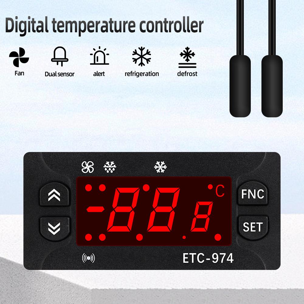 220V Digitaler Temperaturregler Präzisions-Kältethermostat Mikrocomputer-Thermoregler Temperaturregelung NTC-Sensor