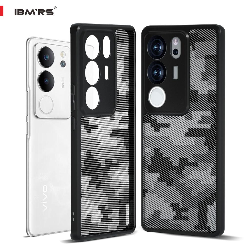 (Comes with wrist strap)IBMRS for Vivo S17 Case, Military-Grade Protection, Yellowing Resistant, Scratch-Resistant Back,Classic Series, Clear camo