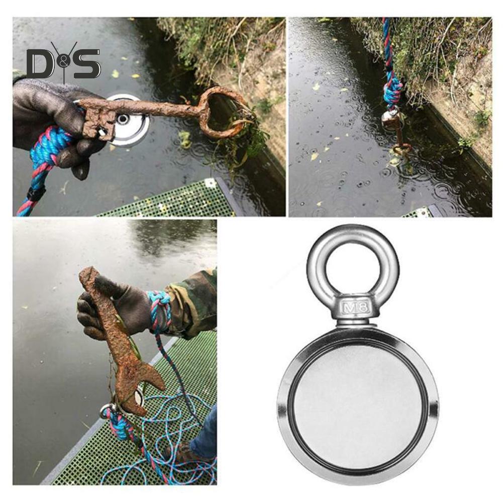 DYS TOOL SHOP Double Side Round Neodymium Eyebolt Salvage Fishing Magnet Equipment
