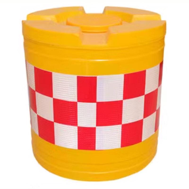 Reflective Plastic Anti-Collision Barrel for Highway Intersections and Toll Stations