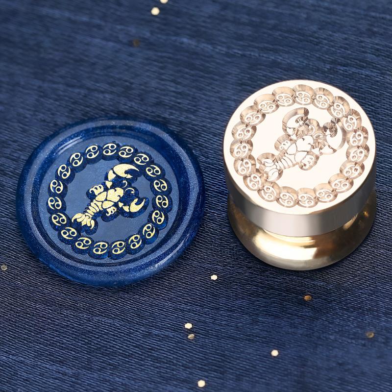 Signs Of The Zodiac Wax Seal Stamp Classic Sealing Wax Stamps Wedding Cards Envelope Card Gifts Wedding Invitation Decor