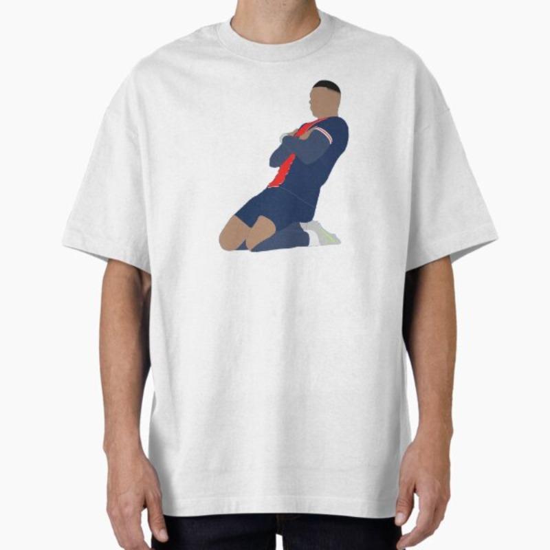 Summer 2026 Mbappe Celebrates Victory With Cotton Fan White Tshirt Adult And Childrens Plus Size Fashionable Sportswear