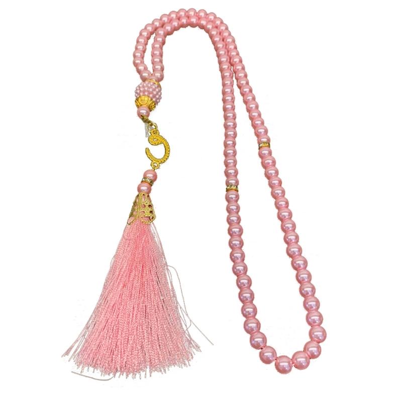 Imitation Pearl 99-Beads Prayer Beads Bracelet Eid Muslims Festival Beads Bracelet Fashion Islamic Jewelry Party Favor