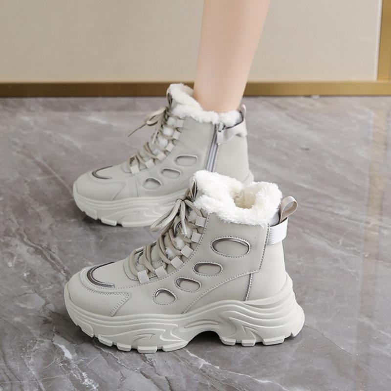 New Women's Shoes Winter Plush Warm Snow Boots Thickened Plush High Top Cotton Shoes for Women Non Slip Platform Ankle Boots