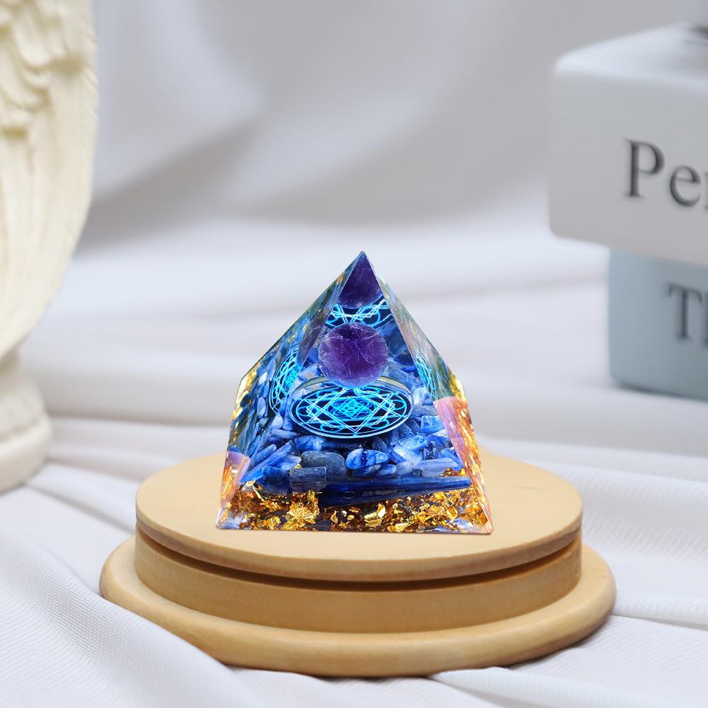 Orgonite Pyramid Crystals Natural Stone Orgone Energy Generator Healing Reiki Chakra Meditation Ornaments Crafts Office Decor