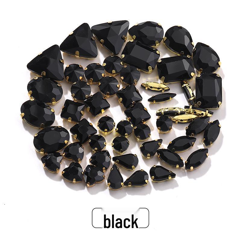 Ručně šité smíšené drápkové křišťálové skleněné kamínky pro svatební šaty a doplňky k náramkům