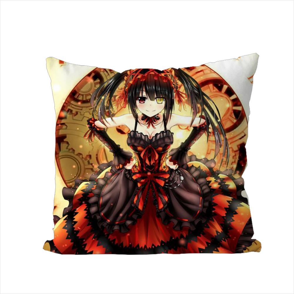

Tokisaki Kurumi Pillow Case For Car Sofa Decorative Home Doublesided Print Plush Square Throw Pillow Cushion Cover 30x30cm