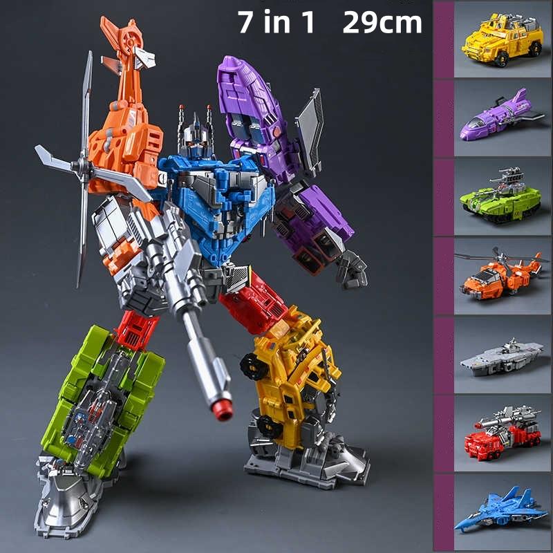 Baohaixing MINI 21CM New Transformation Toys 6 In 1 Devastator Action Figure Robot Engineering Vehicle Model Gift Child Kid