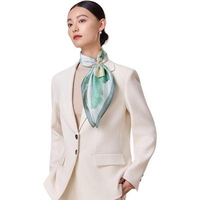 Shanghai Story Women's 100% Mulberry Silk Printed Square Scarf