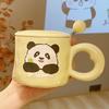 Graduation Gift for Teacher Souvenirs for Girls Ceramic Mug with Lid Panda Water Cup Practical Cup Men