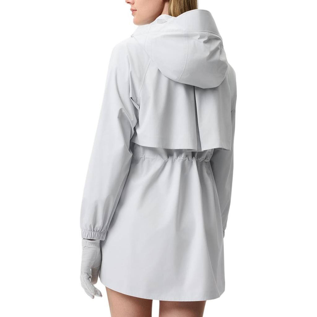 Fila Leisure Hooded Mid-Length Woven Jacket Women Jackets Semi-Transparent-Curtain-Gray A11W515713FGY