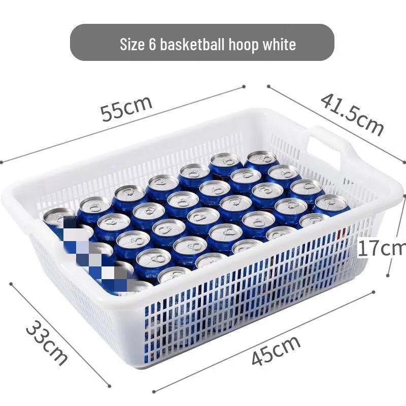 Rectangular Plastic Storage Basket with Handles