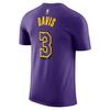 Nike X NBA Los Angeles Lakers Anthony Davis 2024/25 City Edition Letter Print Crew Neck Short Sleeve T-Shirt Unisex Tops Purple HJ2763-506