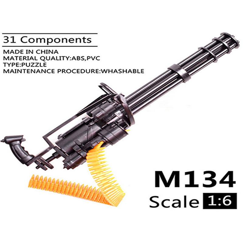 1/6 4D US M2 Maschinengewehr Waffenbausteine Spielzeug MK19 AK47 MP5 MG42 Militärwaffenmodell für 12-Zoll Actionfigur Szene DIY