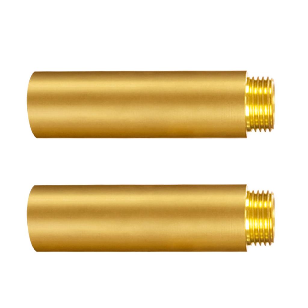 Pack Of 2 Brass?1/2inch Faucet Extension Water Pipe Fitting Brass?1/2inch Valve Extension Corrosion Resistant for Plumbi