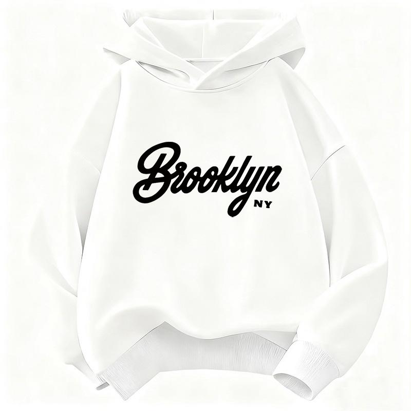 Streetwear Brooklyn Letter Printed Fashion Hoodie Kids Children's Sweatshirt Hoody Casual Hoodies for Boys Girls Clothes