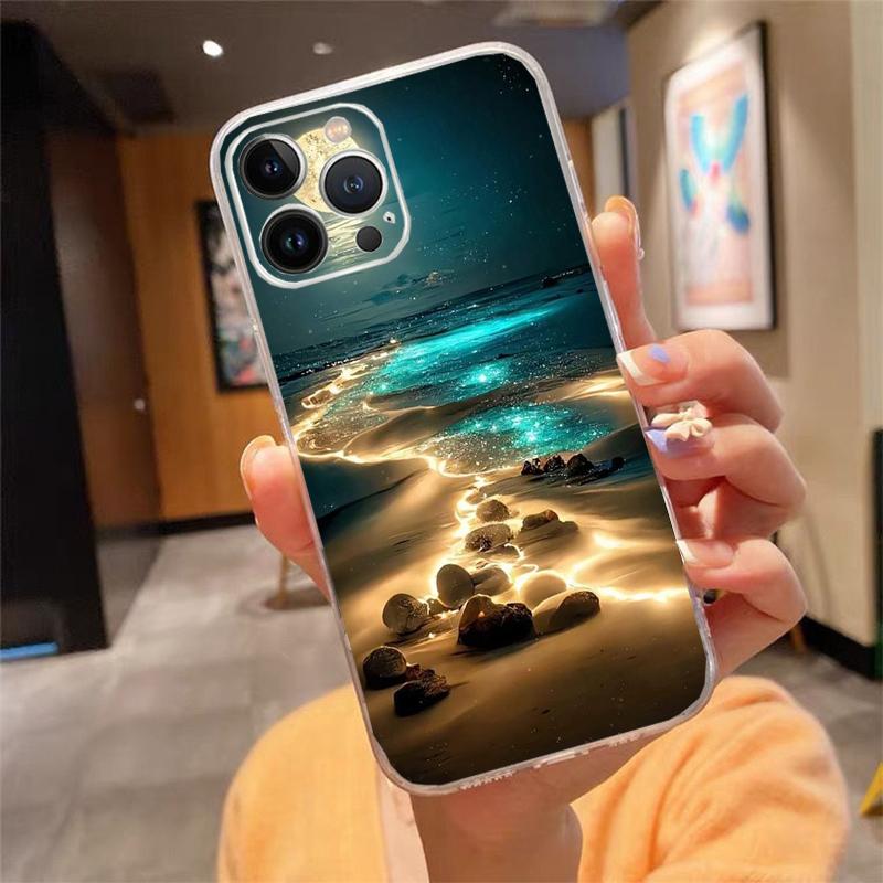 Phone Case For iphone 17ProMax Air 16 15 14 13 Pro Max 15 16 Pro 15Plus Beautiful Scenery Landscape