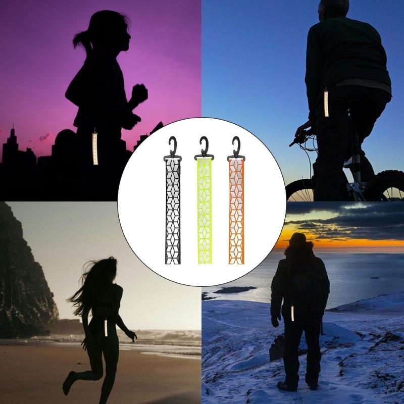 Safety Reflector Cycling Keychain Reflective Pendants Bag Safety Marker