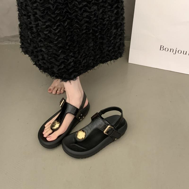 Thick-soled heightening flip-flops sandals women's new summer skirt toe beach sandals