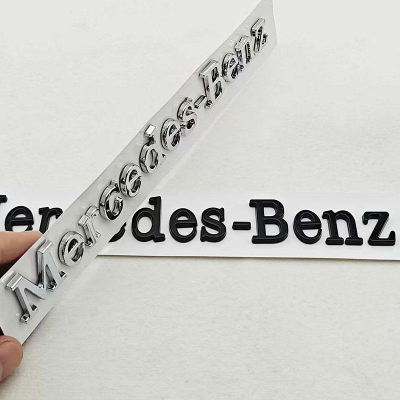 3D ABS Car Badge Rear Trunk Logo Mercedes-Benz Sticker Emblem Decoration For Mercedes Benz AMG W108 W124 W126 W140 W205 W201