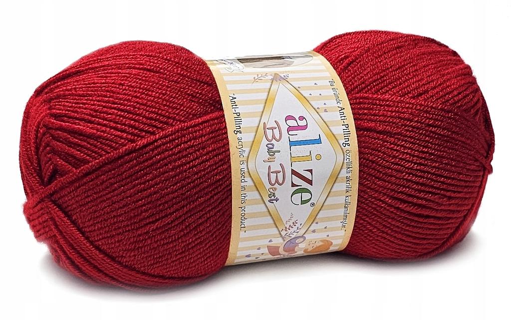 Alize baby best soft and delicate red 106 yarn for children