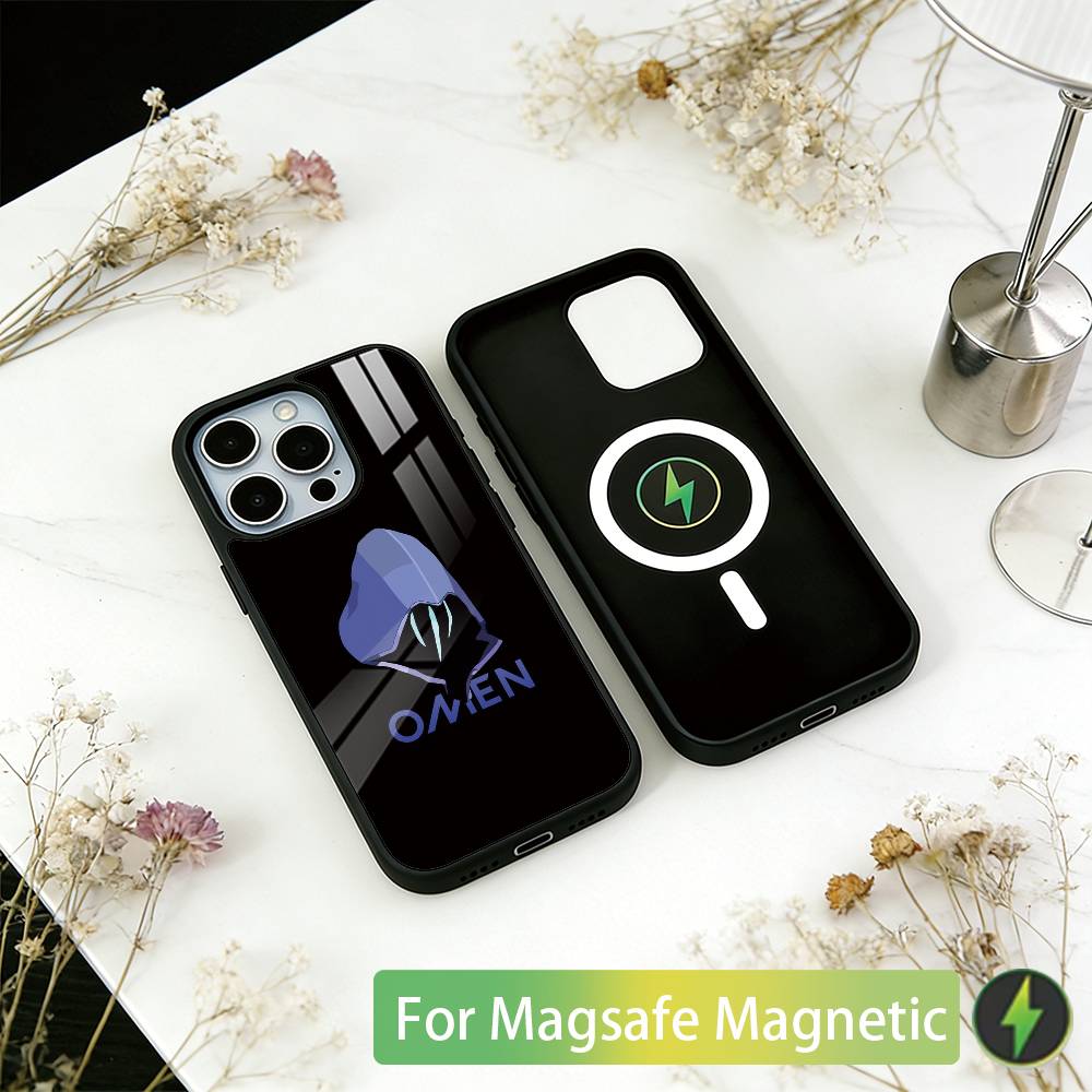 V-ValorantS O-Omen Phone Case For iPhone17,16,15,14,13,12,11 Plus,Pro Magnetic with Magsafe Wireless Charging