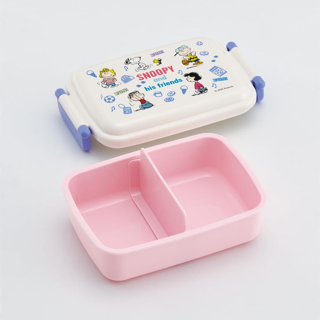 Skater Lunch with a Soft Single Made in Snoopy Fun Fun Friends for Boys and Children's Box, 450ml, Dome-Shaped Lid, Tier, Japan, Design, Girls,