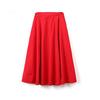 Dickies Solid Color Mid Waist Twill Casual Long Skirt Women skirts Red DK006232CX9