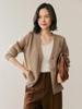 Women's V-Neck Cashmere Cardigan - 2025 Fall/Winter: Ribbed, Gentle, Slimming, Loose-Fit Short Jacket
