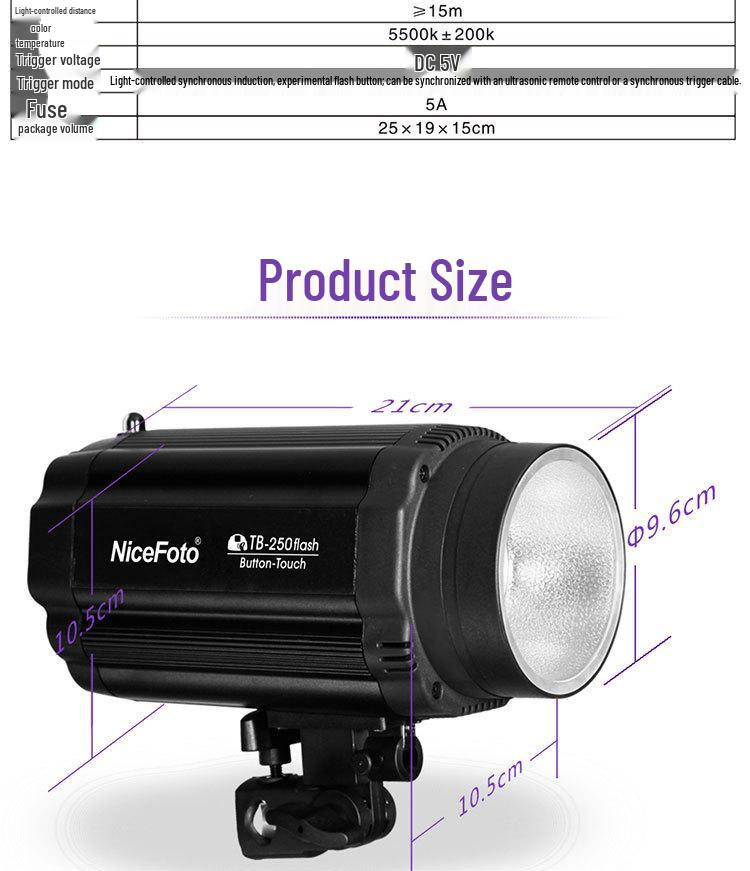 8NICE TB Series Studio Flash for Portrait and Still Life Photography