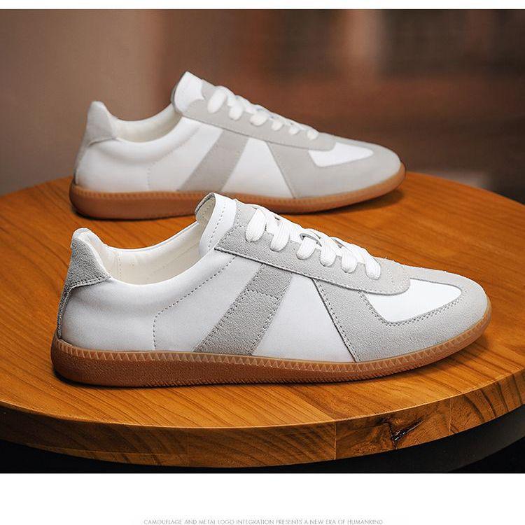2025 Women's Retro German Trainer White Thick-Soled Casual Sneakers