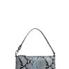 By Far Rachel Vintage Snake Print Leather Shoulder Bag Women Shoulder Bag Blue 19PFRCLSBURMED