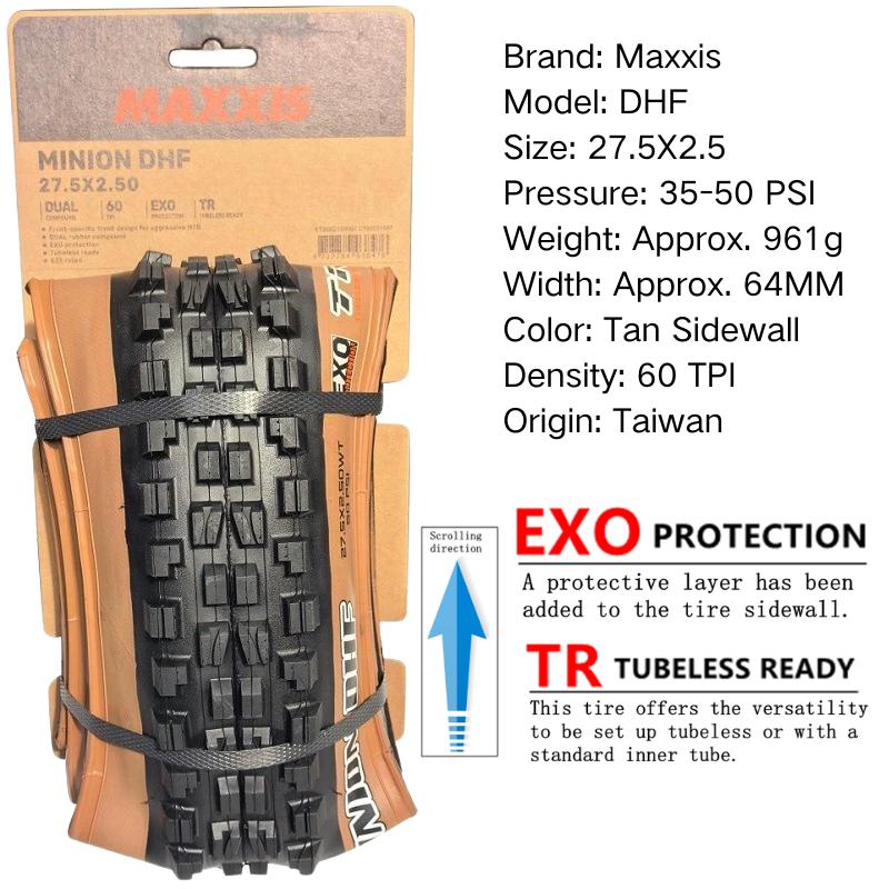Maxxis Minion DHF (M301Ru) 26x2.3 27.5x2.3/2.5/2.8 29x2.3/2.5 Folding Downhill Tires For Mountain Bikes Are More Wear-resistant