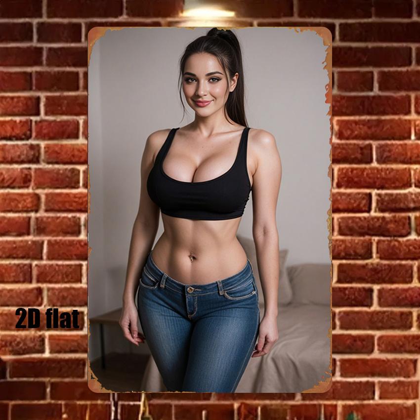 

Metal x Inch Fitness Sign Plaque Women Gym Wall Decor for Living Room Rustic Tin Metal Sign 20x30cm（7.8x11.8inch）