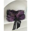 Elegant Grape Purple Scarf for Women - Winter Bowknot Neck Warmer Thick and Warm