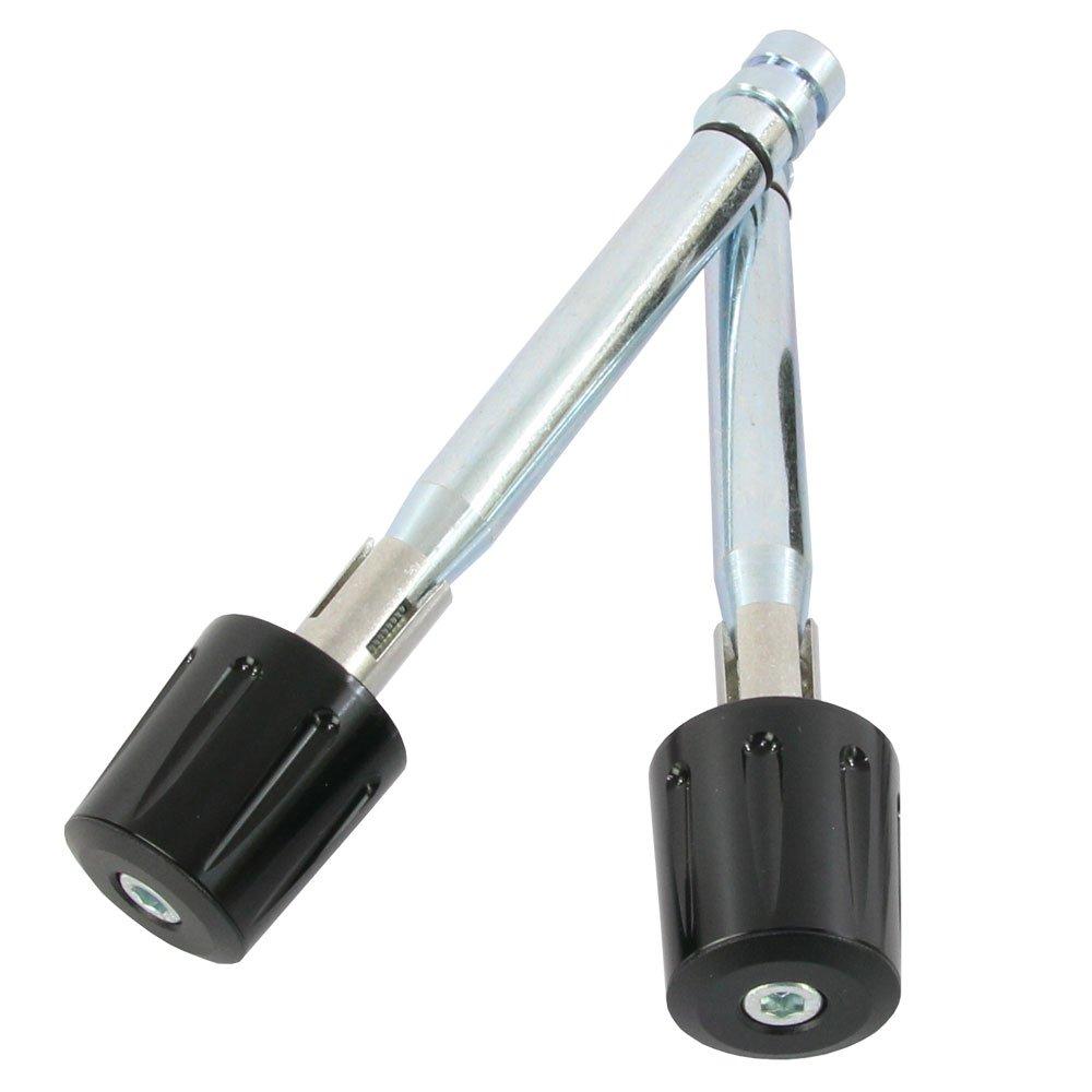 Universal Bar End Weights, Handle Weights, 7.1 oz (200 g), Black, General Purpose, Shaved Aluminum, Set of 2