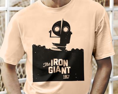 Vintage The Iron Gigant V1 Natural T Shirt and Kids Shirt Movie Poster Retro Vintage Cotton Men's Women's Gift Present