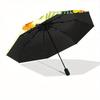 1pc Tropical Leaves Auto Open/Close Umbrella with One Touch Button,, Windproof Design   Lightweight Portable Umbrella for Women & Men6129