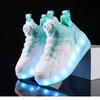 Kids Skate Shoes for LED Light Luminous Sneakers  Two Wheels Shoes for Boys Girls with USB Charging