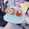 Breathable Sunscreen Basin Cap Adjustable Cartoon Sunshade Hat Cute Hamburger Fisherman Hat  Women