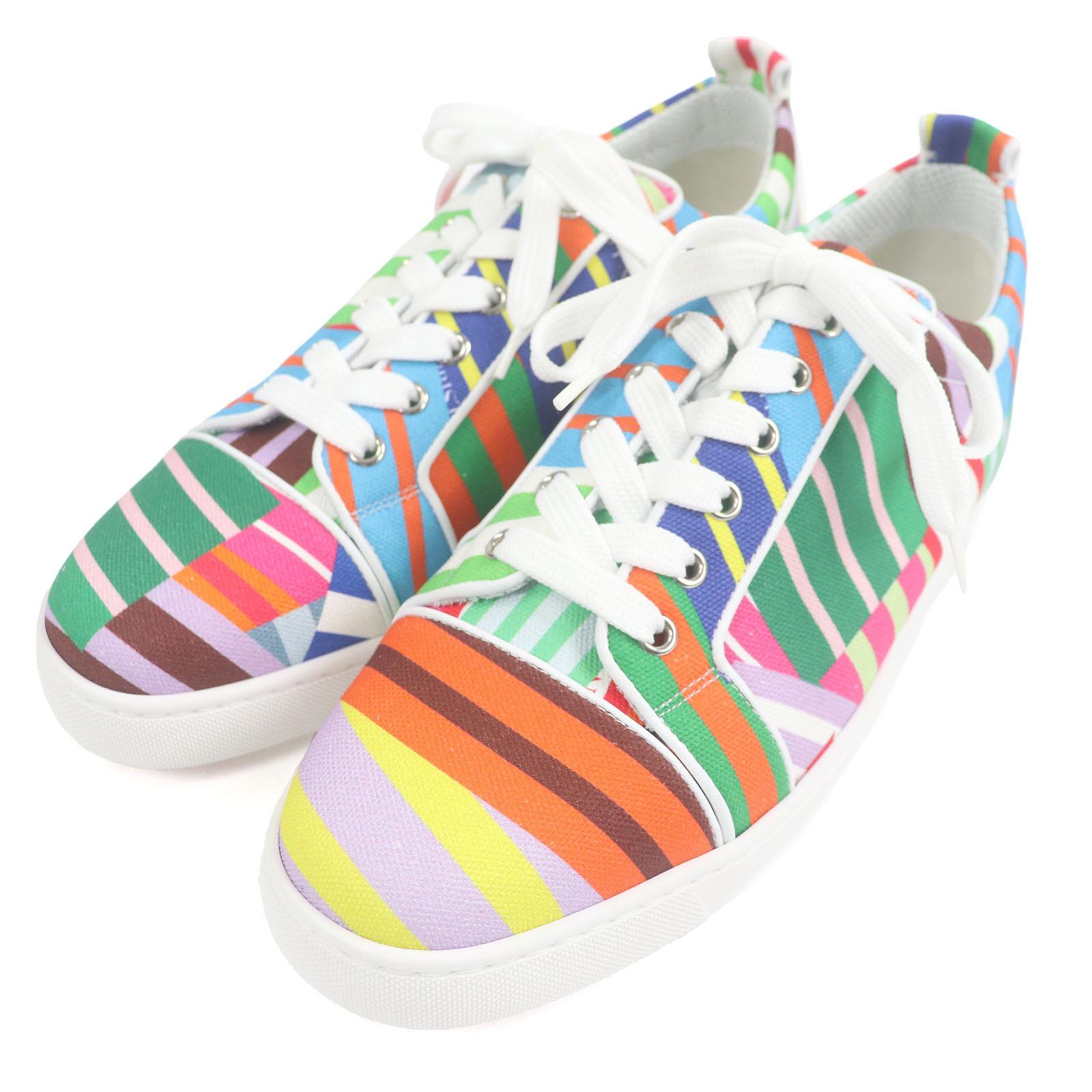 

Кроссовки Christian Louboutin Lewis Junior Pristine с разноцветным узором Border по всей поверхности Б/У